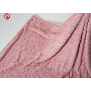 Pink stone embossed Plush fluffy faux Fur sherpa fleece non-shedding Blanket For