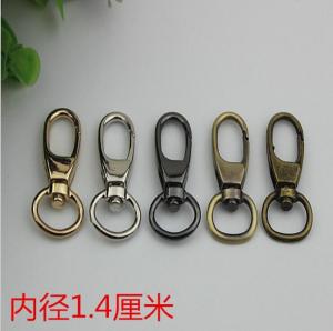 Wholesale SP080 Custom zinc alloy 5 color 14 mm swivel spring snap clip bag strap hook for bags from china suppliers
