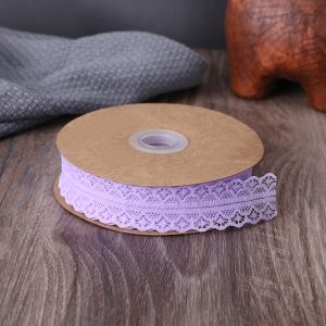 2.5cm Elastic Band Hollow Flower Ribbon for Sewing Clothing Garment Macaron red