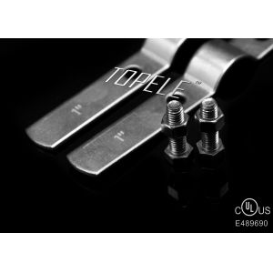 Zinc Plated Riser Metal Pipe Clamps Customized With Bolt , UL Approved