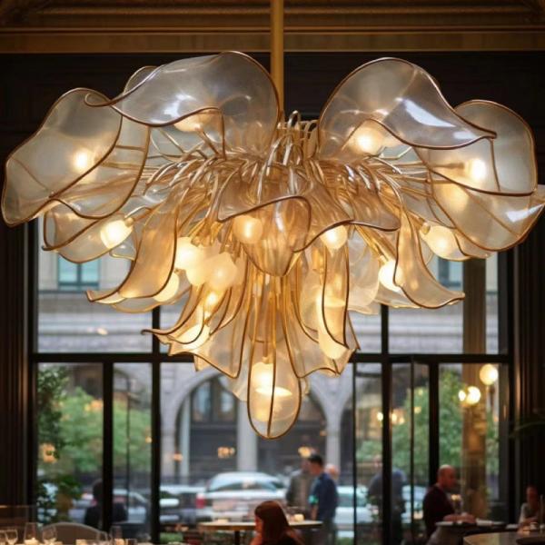 Customizable Nordic Flower-Shaped Pendant Light Fixture - Size Color Options