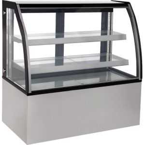 Commercial Cafe Cake Display Fridge With Curved Anti-Fog Glass