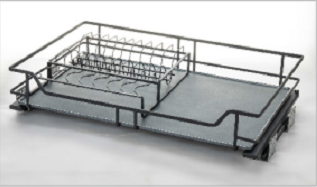 Bowel And Dish Stainless Steel Kitchen Storage Baskets Pull - Out Drawer