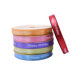 Gift wrapping ribbon custom satin ribbon with custom logo