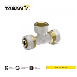 Wholesale Sanitary Brass Compression Fittings Female Compression Tee 16mm-25mm from china suppliers