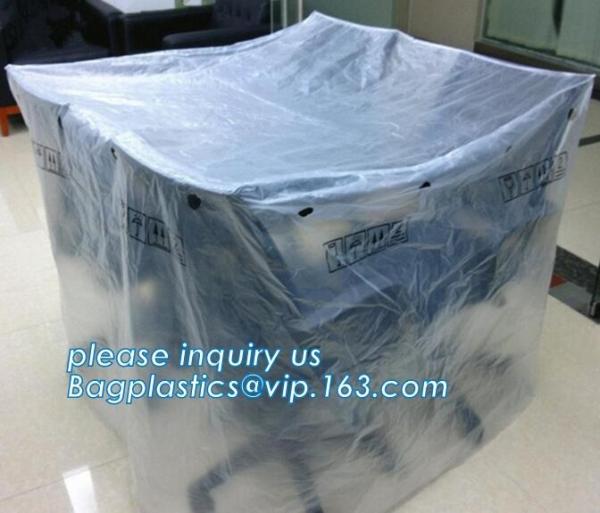 top covers clear plastic window covers printed pallet covers, Jumbo PE Plastic Type Reusable Pallet Cover, Gusseted Side