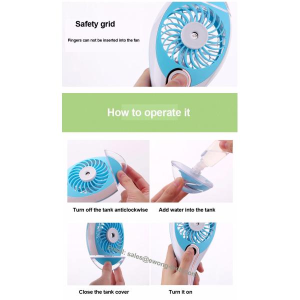 Novelty gifts portable handheld mist cooling air fan with water mist