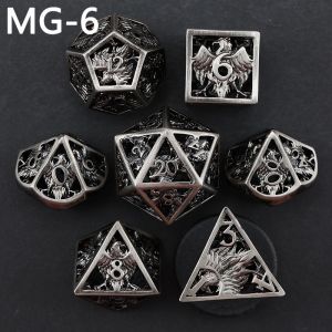 Hollow metal dice set polyhedron custom dice dragon and dragon dice board game