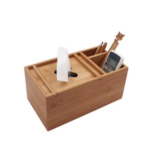 Special Design Tissue Box Organizer Bamboo Storage Box Used for Tissue Keeper