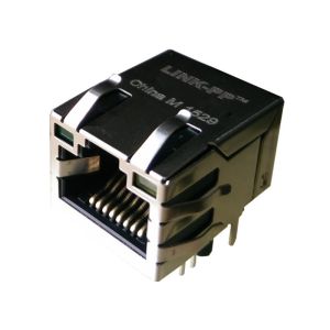China Tyco 1605706-6 Magnetic RJ45 Jack 1X1 Connector Shielded With Leds 1605706-7 on sale