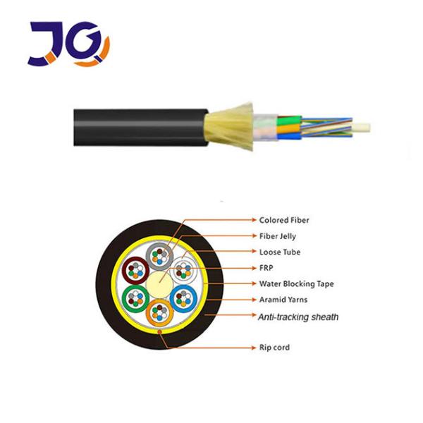 ADSS Fiber Optic Cable All Dielectric Self Supporting 48 96 Core 100M Span