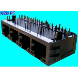 4 Port Gigabit Rj45 Mag Jack LPJG49837A31NL Shield With LEDs Industry Switches