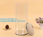 clear PVC PET can for food canning,Customized round clear paint can with tin lid