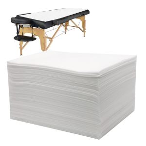 Disposable SMS Waterproof Bed Cover Single Layer Non Woven White Spa Massage