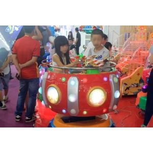Amusement Park Arcade Carousel Kiddie Ride With Rail Trackless Train
