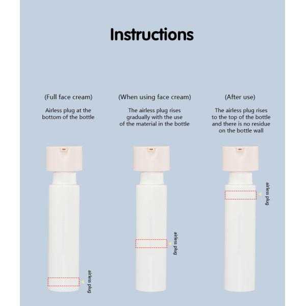 PP Rotary Replaceable Airless Pump Bottles 30ML And 50ML