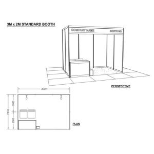 3x2M Exhibition System Stand, China 3*2 Trade Show System Banner Stand Booth