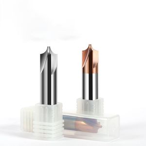 4-Flute Tungsten Carbide End Mill with 55-Degree Internal Radius and 0.6um Grain