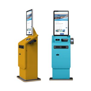 Self Check-in Kiosk for Airline Ticket Payment Passport Check and Hotel Card