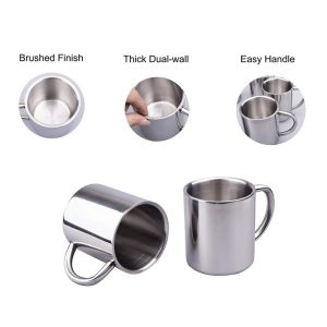 Shatterproof Thermal Wine Stainless Steel Cup With Handle Classic Style