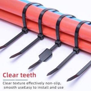 China Black Nylon Zip Cable Ties 1.8*60mm Plastic Wire Wraps on sale