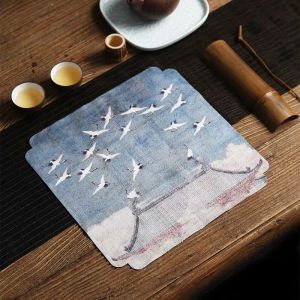 Suede Microfiber customized Re-usable Table Mats / Placemats for Tea table,