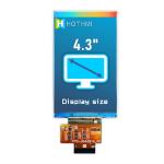 4.3" IPS TFT LCD/480x800 display/MCU interface/40 PIN FPC/NT35510/C8051/Arduino