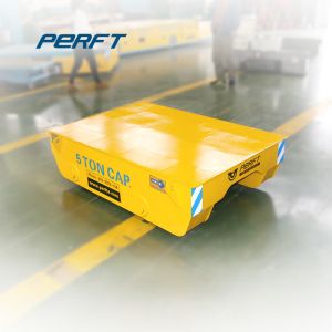 Flat Cargo Material Transfer Cart Equipment On Rail Industrial Handling