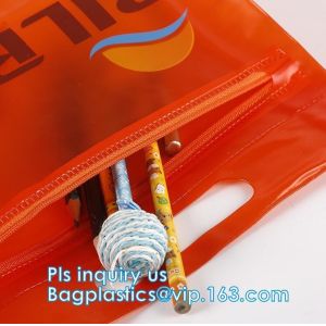 vinyl a3 / a4 / a5 plastic pvc mesh zipper bag, Eco-friendly Slider Zipper Flat