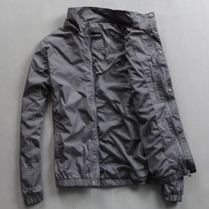 Lightweight Nylon Waterproof Men'S Windbreaker Jacket Black Or Custom Color