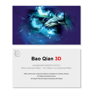Durable 3D Lenticular Business Card Printing Animation Effect For Promotion