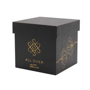 Custom Gold Foil Logo 2 Piece Box Luxury Honey Jar Packaging Gift Box With Lid