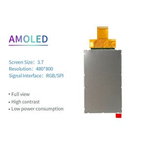 3.7 Inch AMOLED Oled 480X800 Resolution RGB/QSPI Interface 250c/d Display