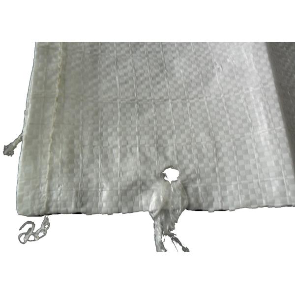 Virgin Material White Woven Polypropylene Sand Bags 50kg With Single Or Double Sewing