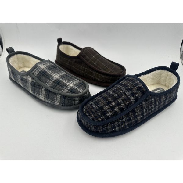 Quilted Upper Mens Warm Indoor Slippers Comfortable Comfy Men's Winter Slippers