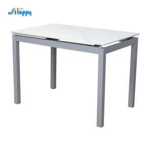 1400mm Length Modern Extendable Dining Table Customizable With Iron Leg