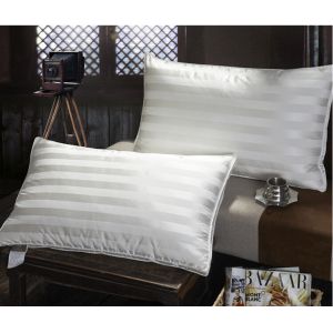 Quliting Down And Feather Pillows Cotton 2CM Stripe Lining White