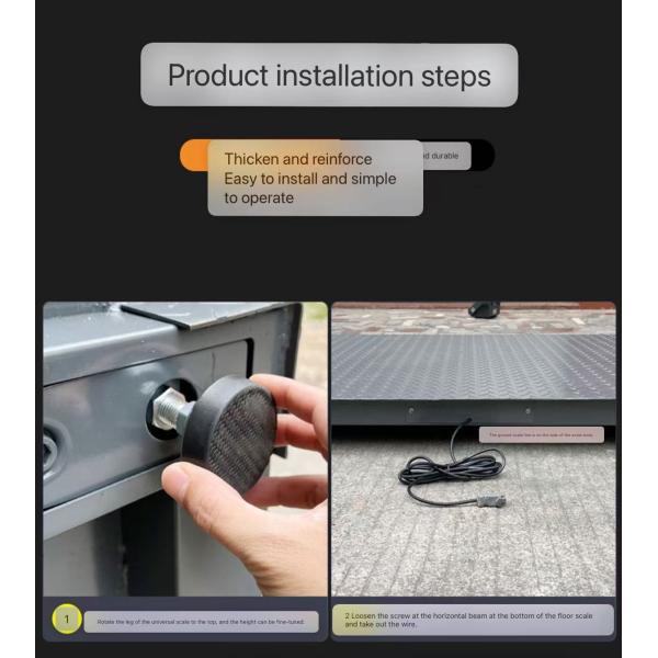 Industrial Electronic Balance Platform Floor Weighing Scales with Customized OBM Support and Carbon Steel