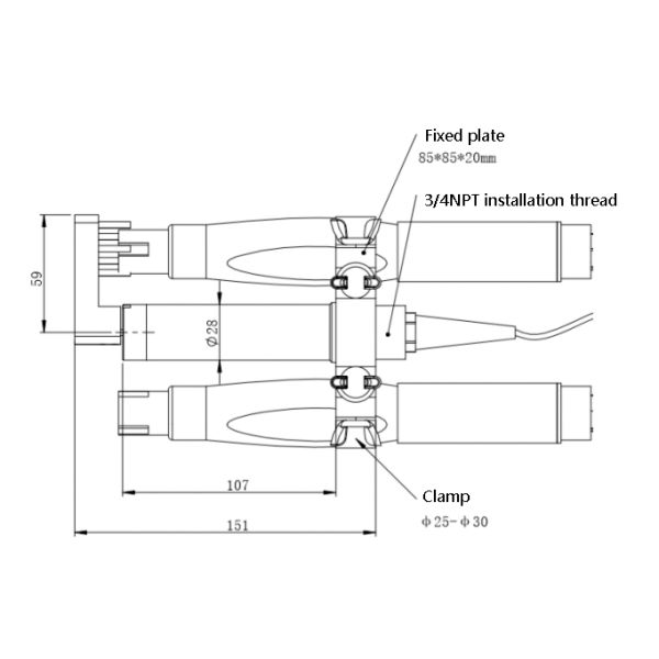 Size of the automatic cleaning brush