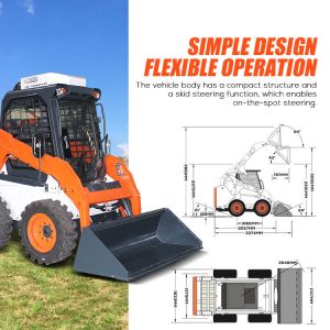 China Skid Steer Loader Cheap CE EURO5 EPA Engine Skid Steer diesel Mini Crawler