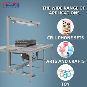 Fulund pvc Logo Automatic Soft Patch Pvc Keychain Machine Double-Deck Energy
