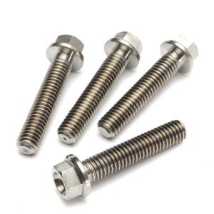 ISO M8x40 Hex Head Flanged Titanium Screws GR5