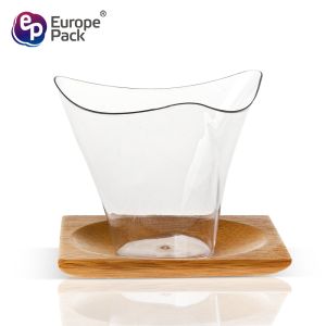 Europe pack 100ml clear ice cream container plastic pudding cup