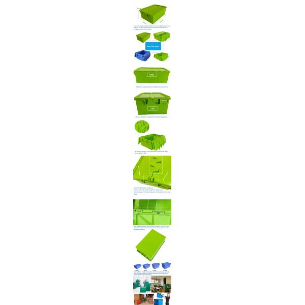 Logistics Industrial Plastic Storage Containers Rectangle For Sustainable Supply Chain