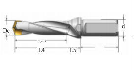 Dc 12.5-42mm Exchangeable Tip Drill High Performance For Different Applications
