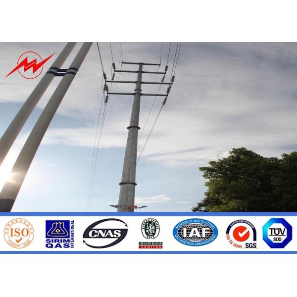 Quality Polygonal galvanization electrical power pole for electrical transmission for sale