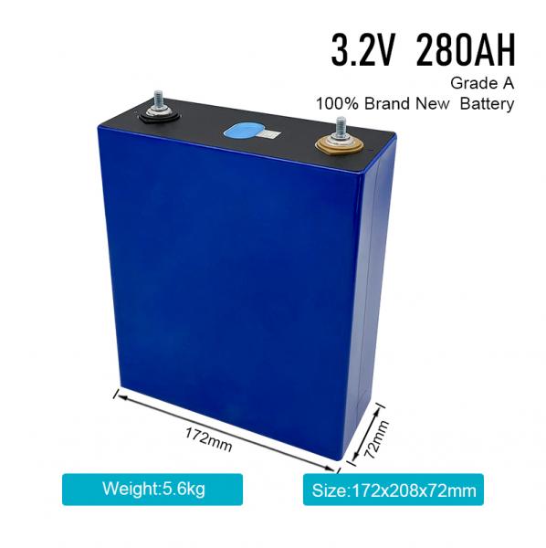 280K 3.2 Volt Lifepo4 Battery For Solar Energy Storage 5000 Cycles