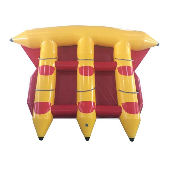 Funny Sea Beach Inflatable Flying Fish , Outdoor Entertainment Inflatable Banana Boat