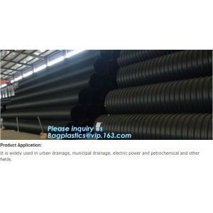 400mm sn4 sn8 hdpe culvert pipe,SN6 400mm wall corrugated PE drainage pipe dwc