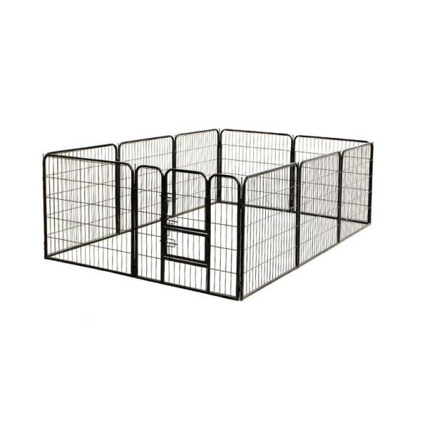Quality 80x80cm x10pcs  Black Powder Coated Wire Mesh Small Size Dog Kennel,Pet Cages,Carriers & Houses,Welded Mesh for sale